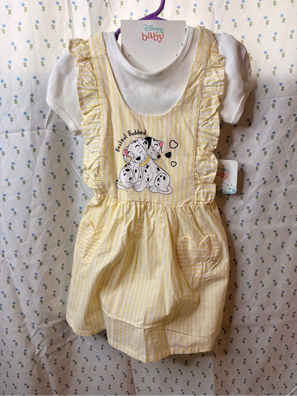 Disney Baby Yellow Stripe One-Piece